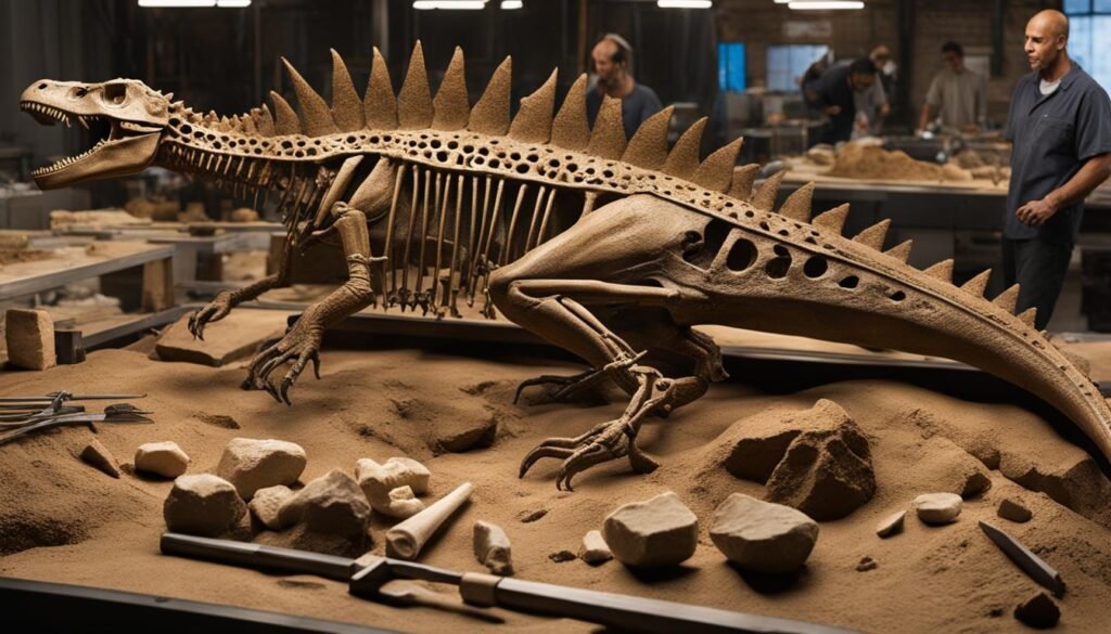 lifelike dinosaur fossils