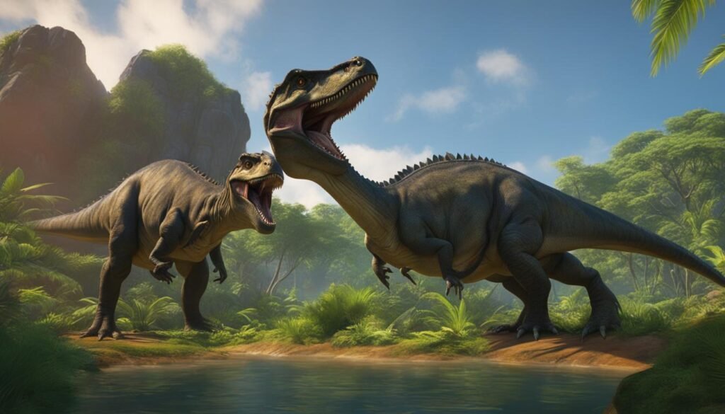 Dinosaur courtship