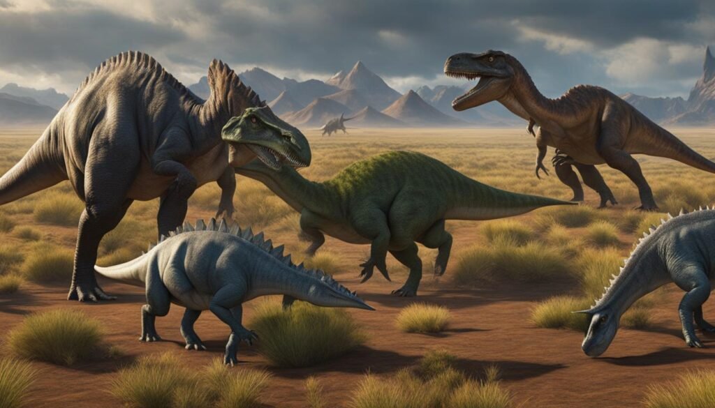 Herd of dinosaurs