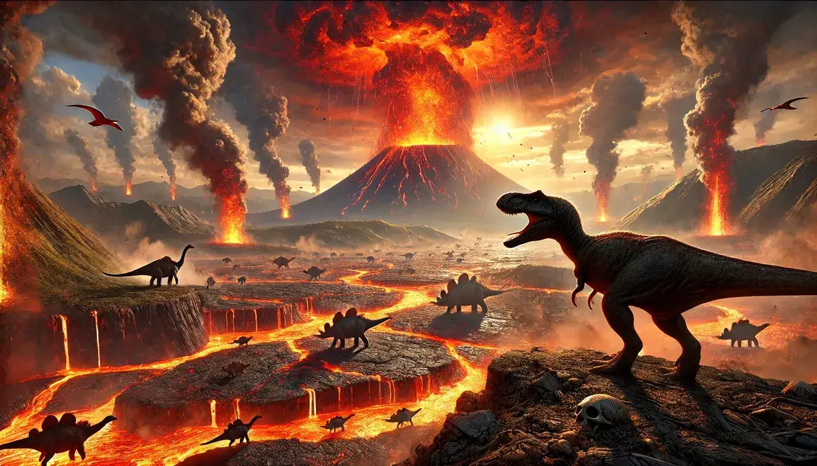 When did the Deccan Traps erupt: Massive lava flows engulf landscape 66 million years ago as dinosaurs flee