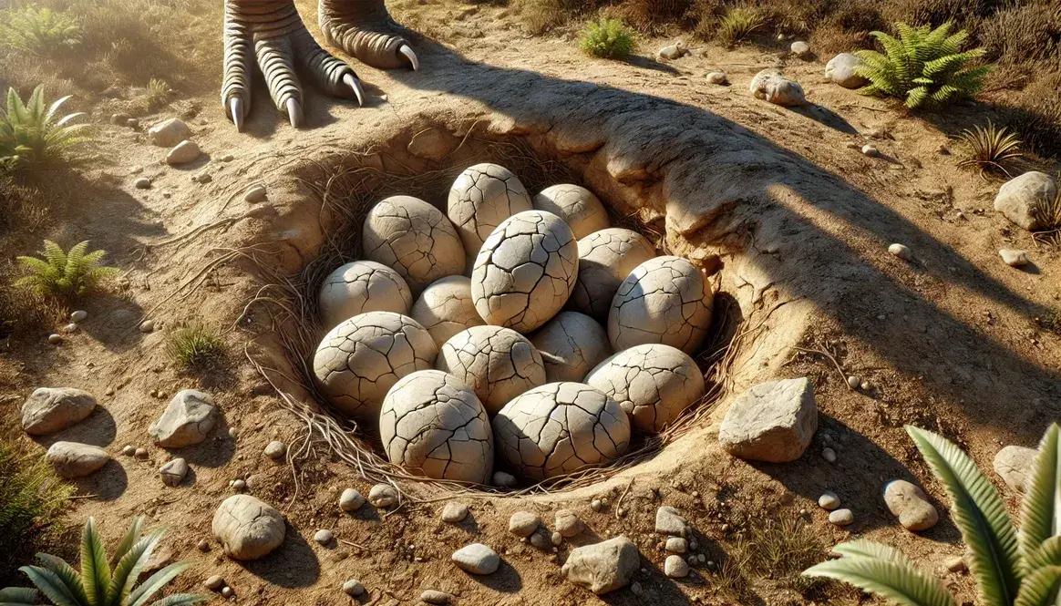 Cross-section of fossilized dinosaur eggs shows thick shell layers, answering 'Were dinosaur eggs fragile' by revealing their strong structure